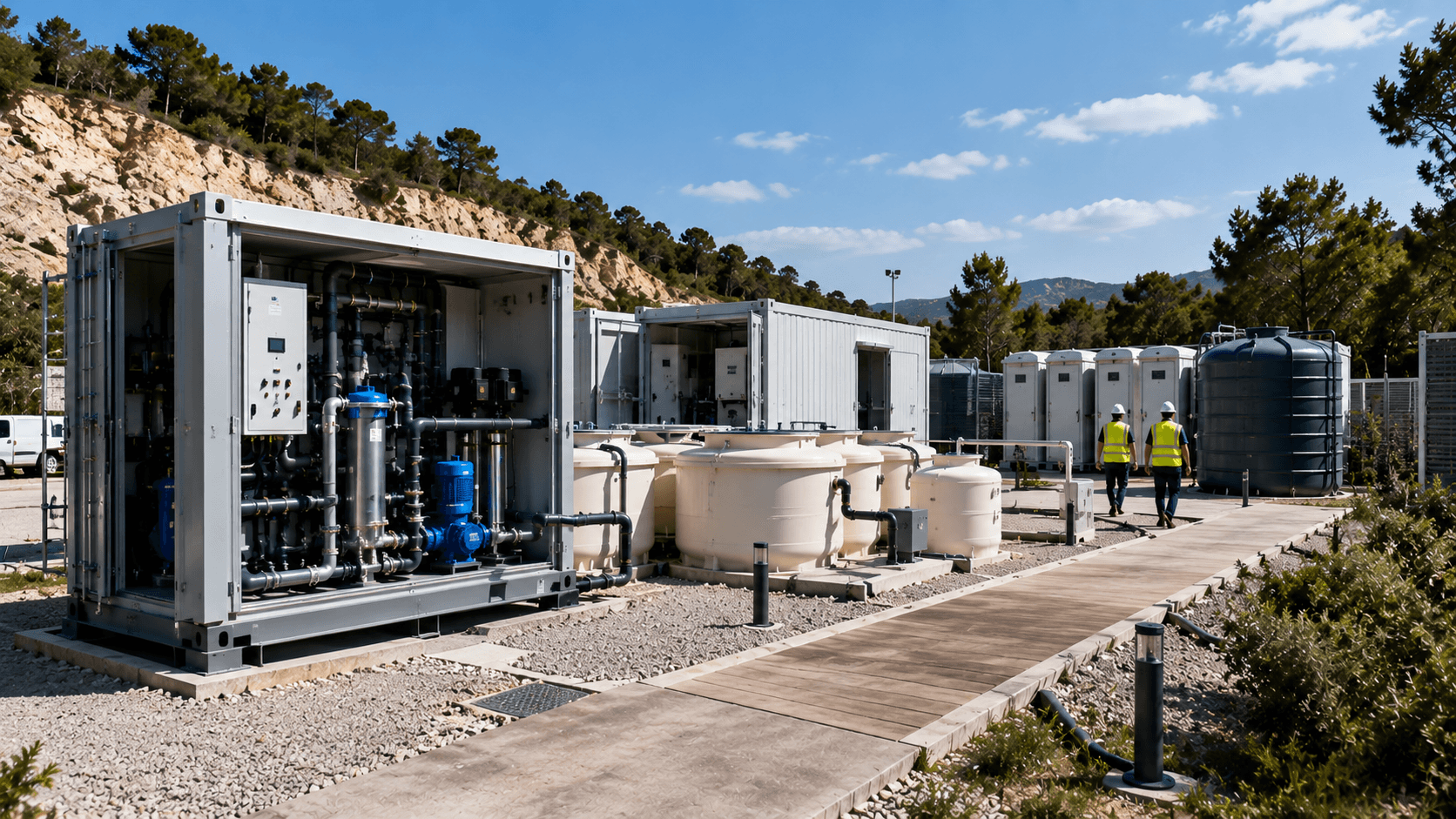 Assainissement autonome base vie chantier REUT