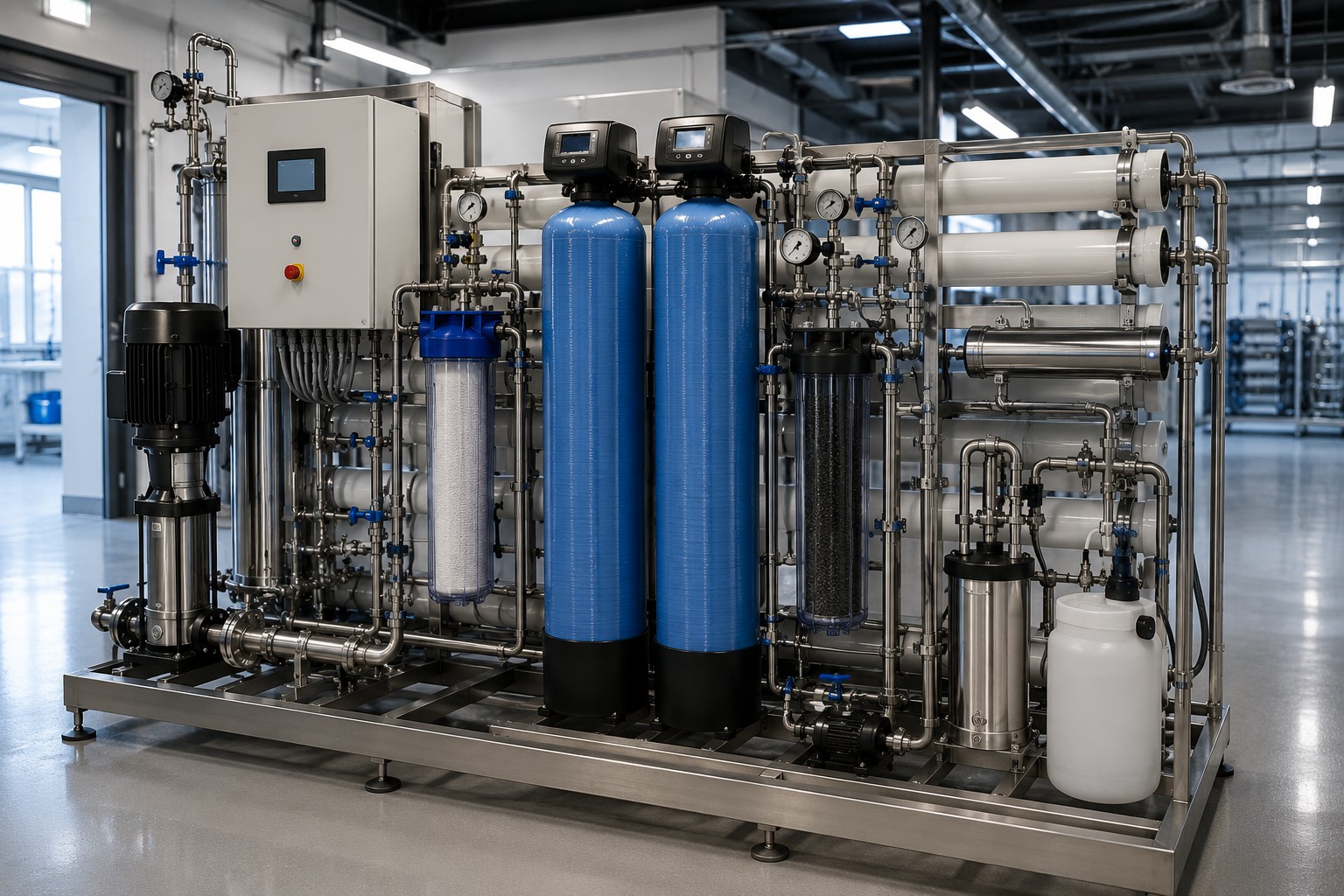 BLUEBARRIER PRO skid de traitement d’eau de process sensible
