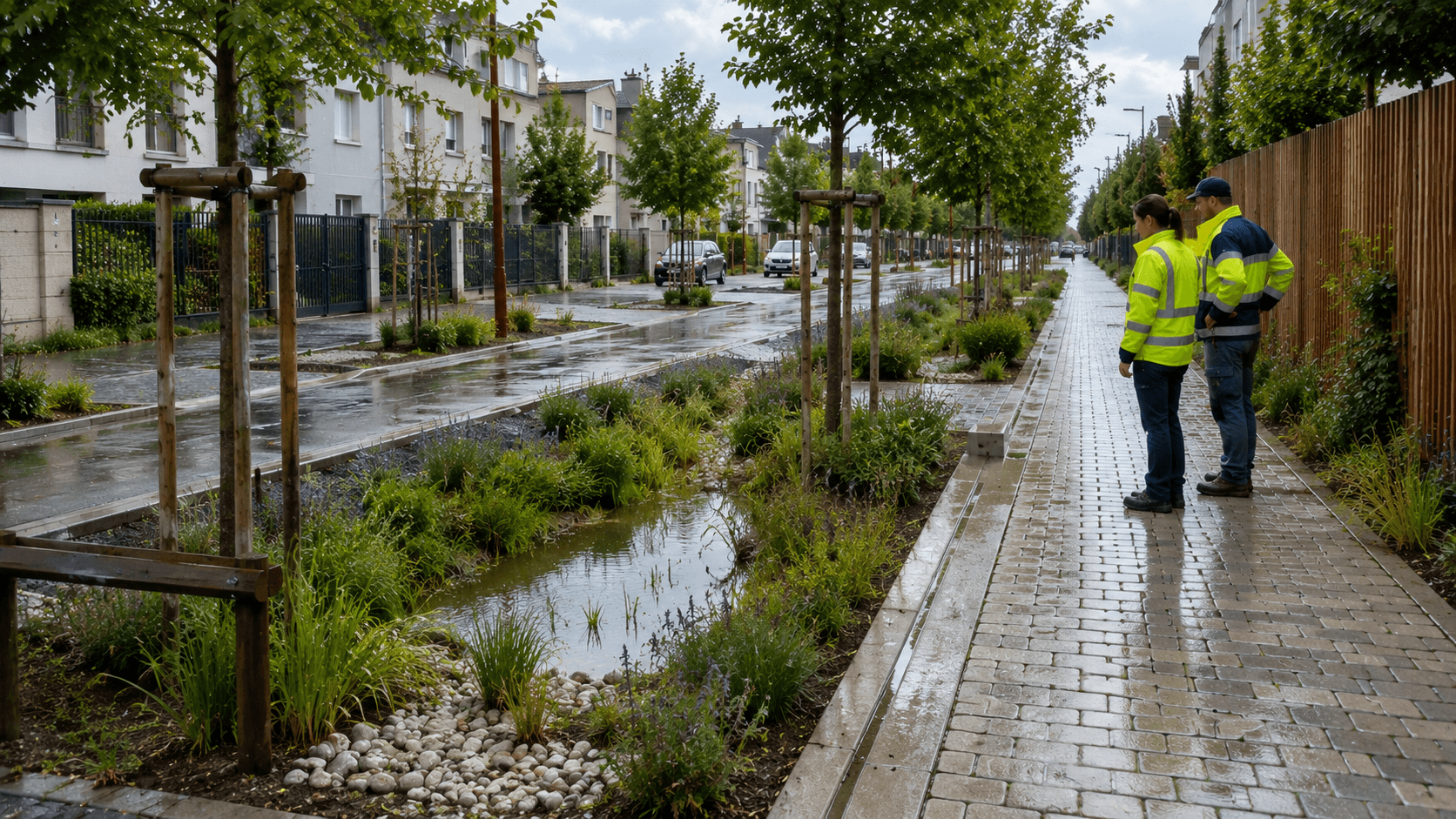Eaux pluviales ruissellement désimperméabilisation collectivités