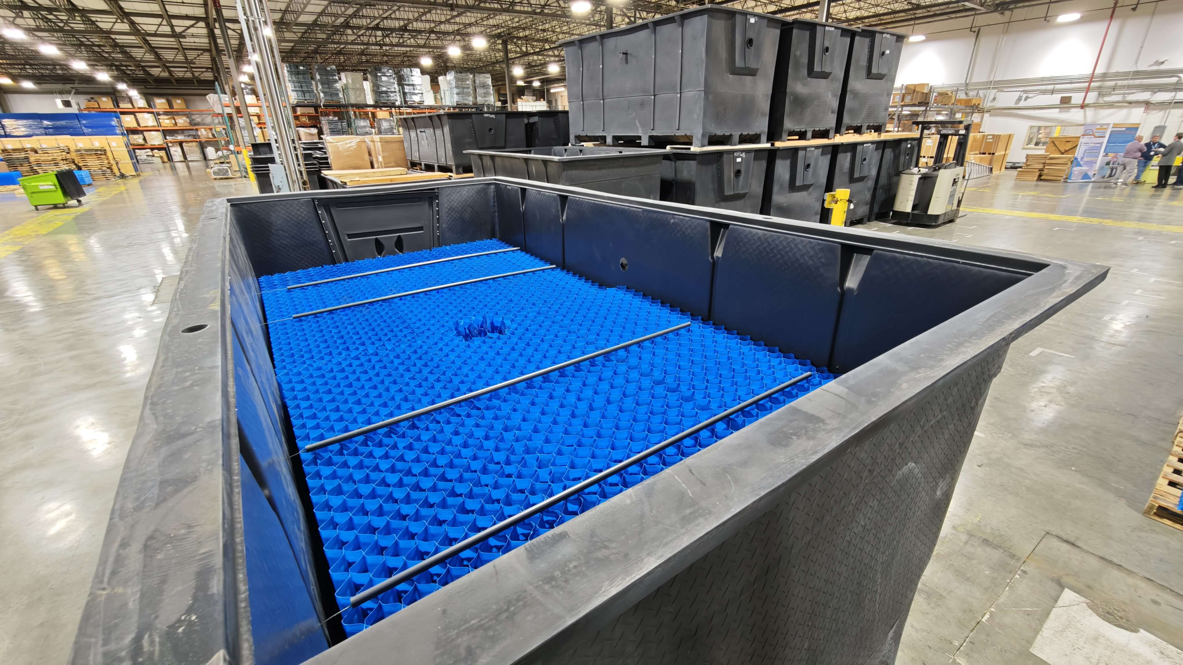 Stockage et préparation de cuves de traitement