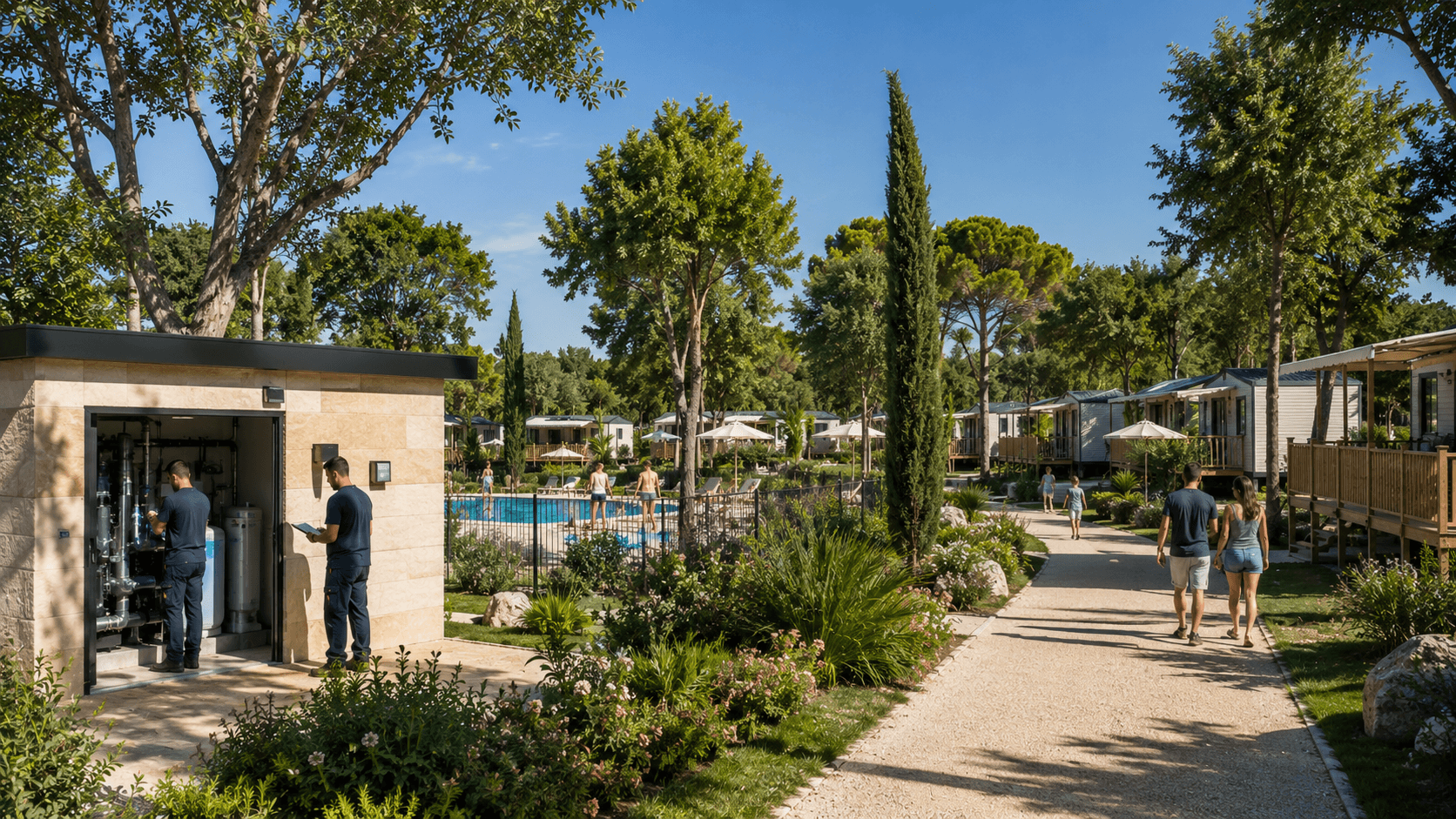 Hôtellerie de plein air économie d’eau