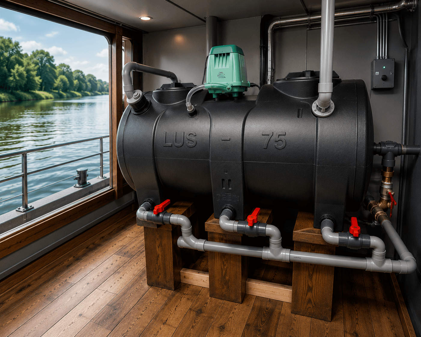 LUS-75 Ahead Sanitation traitement eaux usées péniche bateau compact