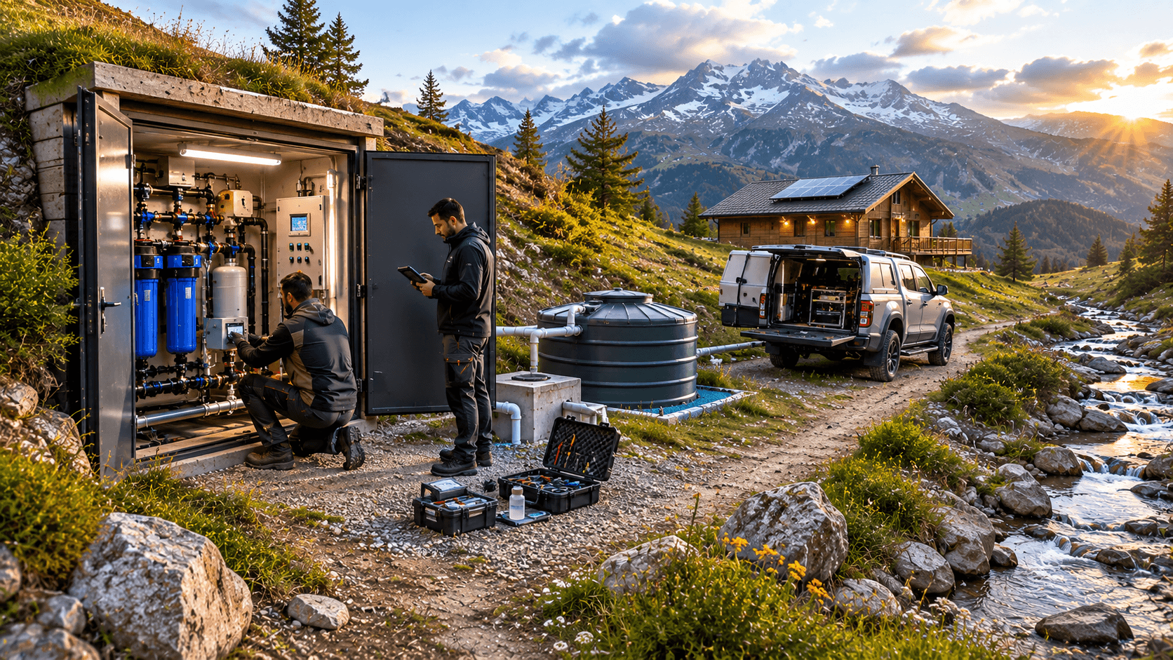 Maintenance exploitation sites isolés autonomie eau