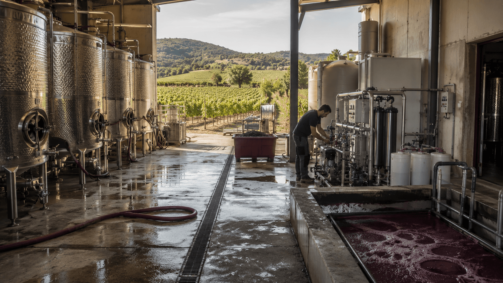 Effluents vinicoles caves domaines viticoles forte charge organique