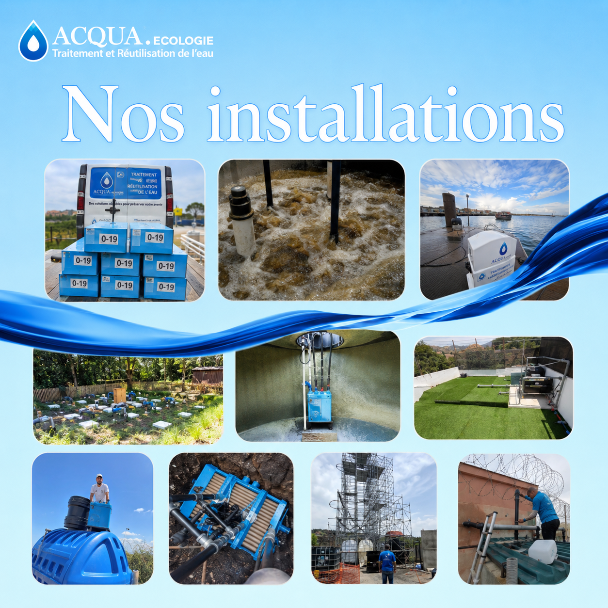 Équipe et réalisations ACQUA.ecologie au cours de l’année 2025