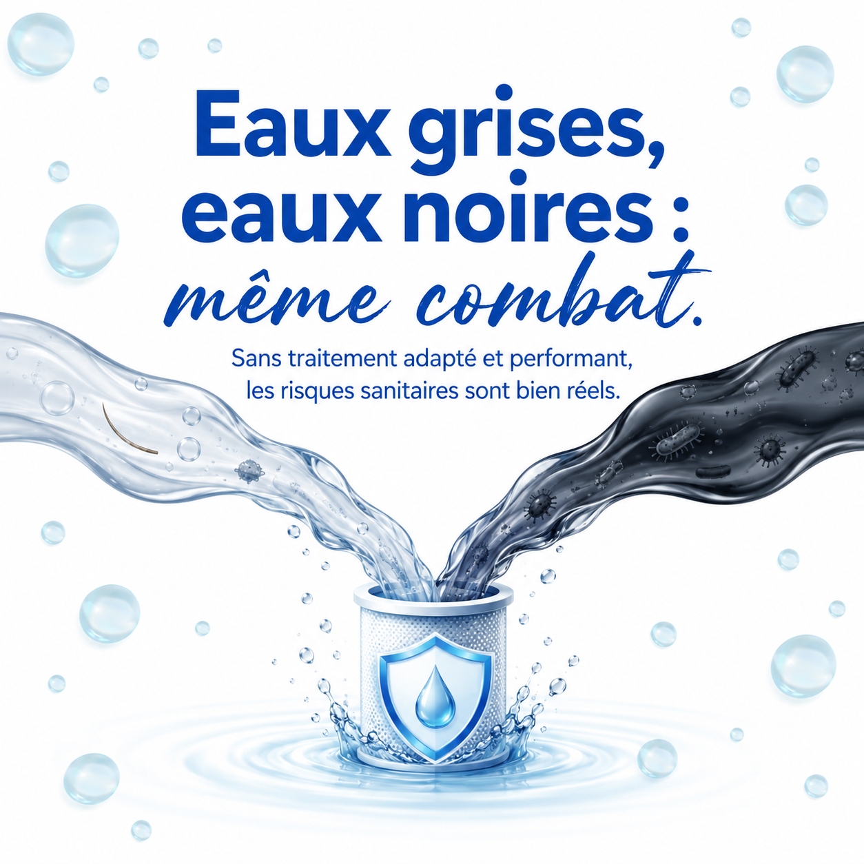 Différence entre eaux grises et eaux noires et enjeux de traitement avant réutilisation