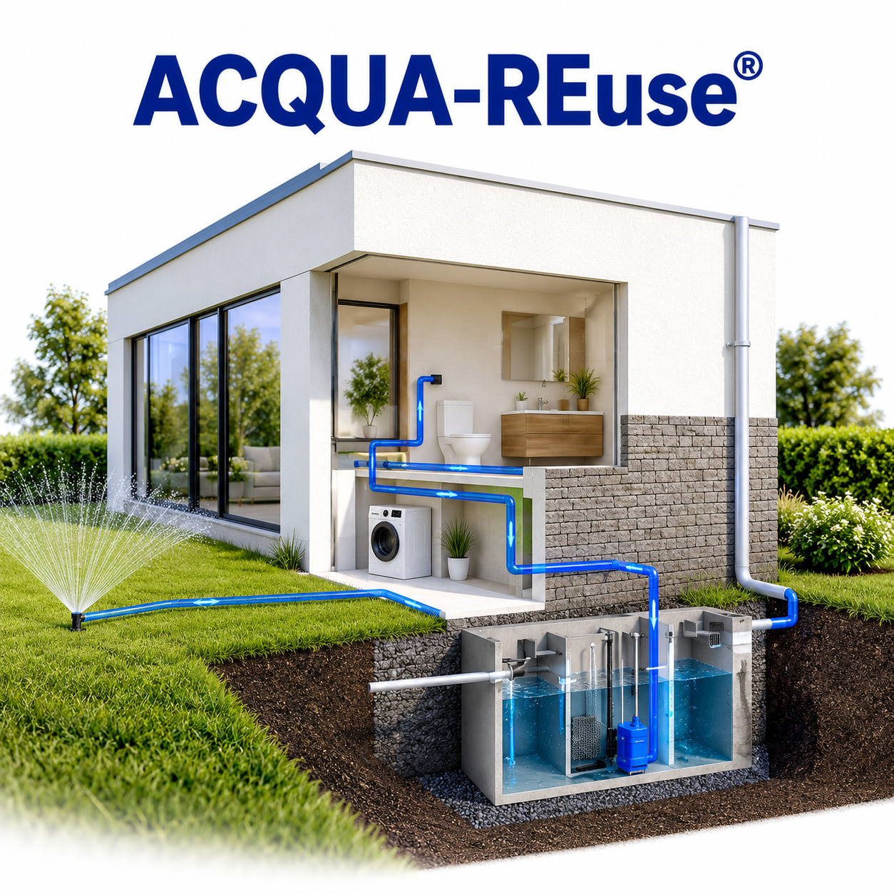 Comparaison entre ACQUA-REuse® intégré en cuve et AquaReuse® sur skid